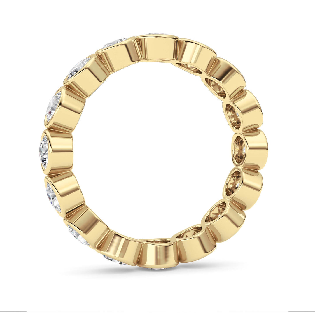 2.9Cttw Round Shaped Lab Grown Diamond (F/VS) Eternity Band Ring in 14K Gold - Size 9