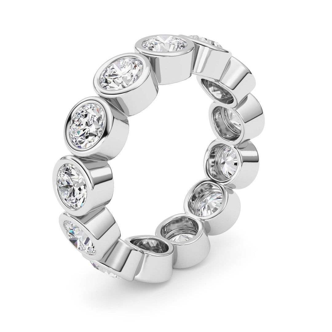 2.9Cttw Round Shaped Lab Grown Diamond (F/VS) Eternity Band Ring in 14K Gold - Size 5