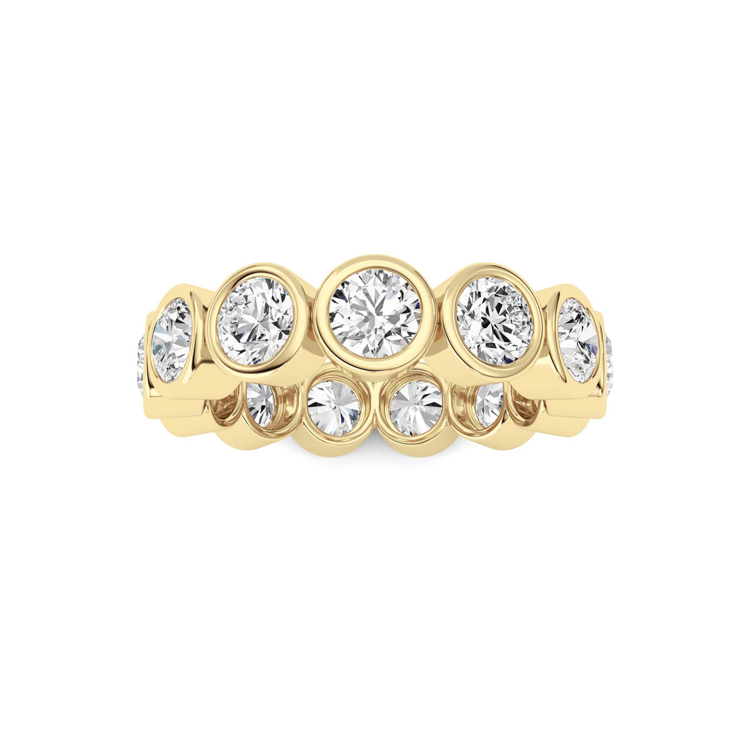 2.9Cttw Round Shaped Lab Grown Diamond (F/VS) Eternity Band Ring in 14K Gold - Size 5