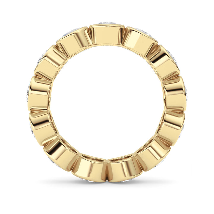 2.9Cttw Round Shaped Lab Grown Diamond (F/VS) Eternity Band Ring in 14K Gold - Size 5