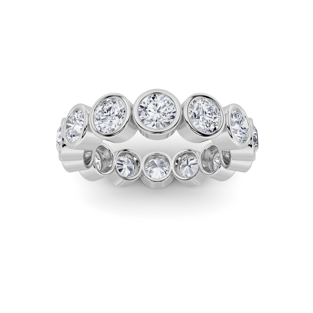 3Cttw Round Shaped Lab Grown Diamond (F/VS) Eternity Band Ring in 14K Gold - Size 7
