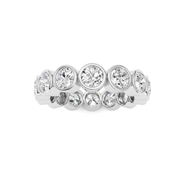 3.1Cttw Round Shaped Lab Grown Diamond (F/VS) Eternity Band Ring in 14K Gold - Size 6