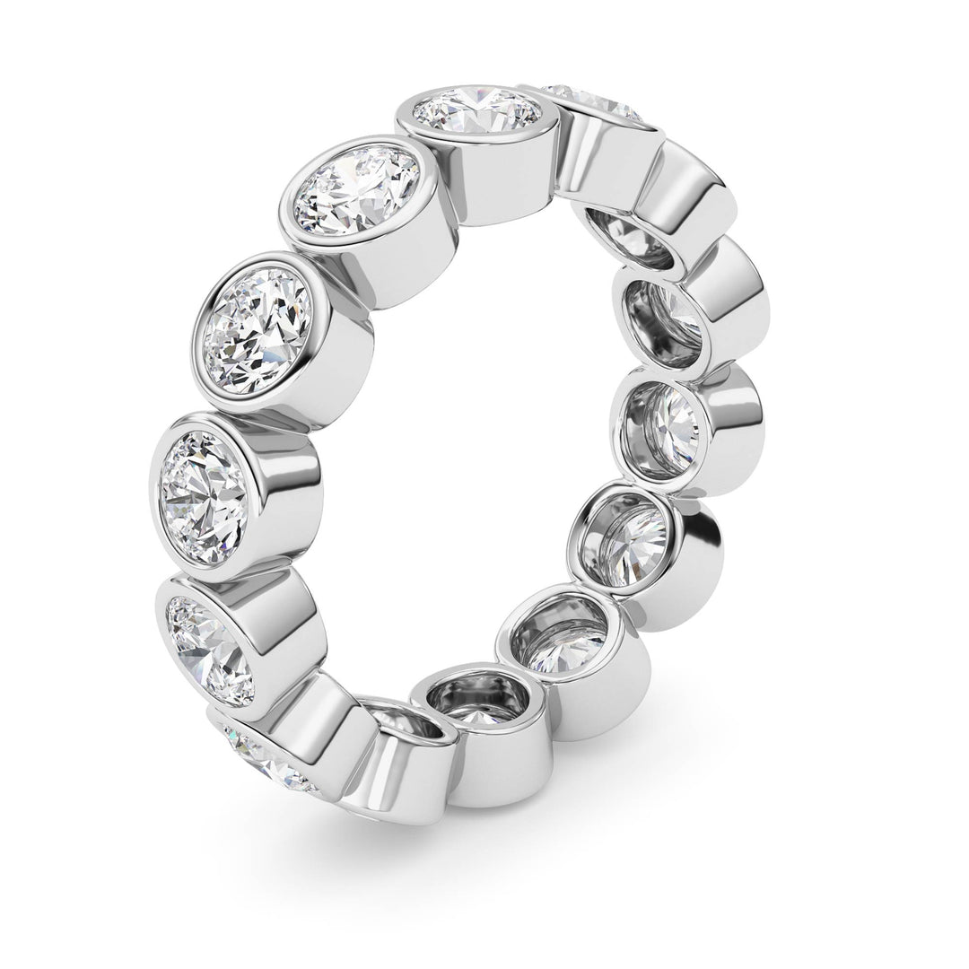 3.1Cttw Round Shaped Lab Grown Diamond (F/VS) Eternity Band Ring in 14K Gold - Size 6