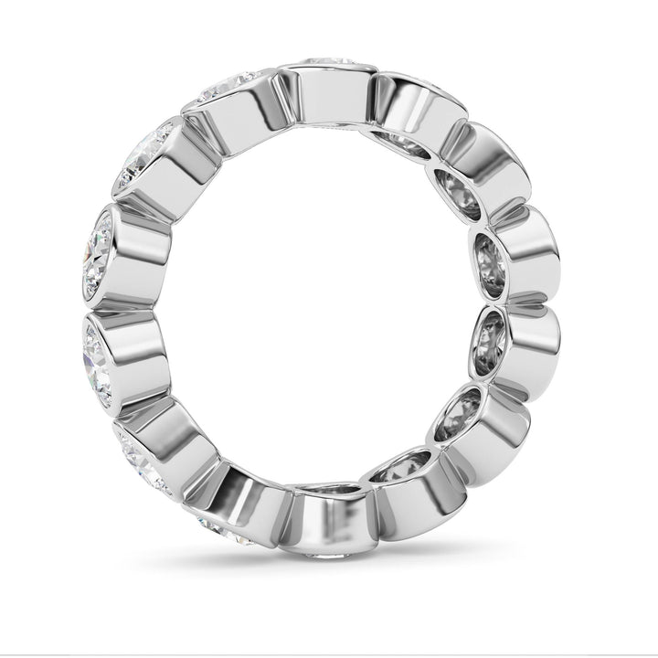 3.1Cttw Round Shaped Lab Grown Diamond (F/VS) Eternity Band Ring in 14K Gold - Size 6