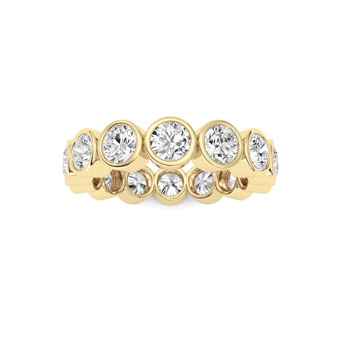 3.1Cttw Round Shaped Lab Grown Diamond (F/VS) Eternity Band Ring in 14K Gold - Size 6