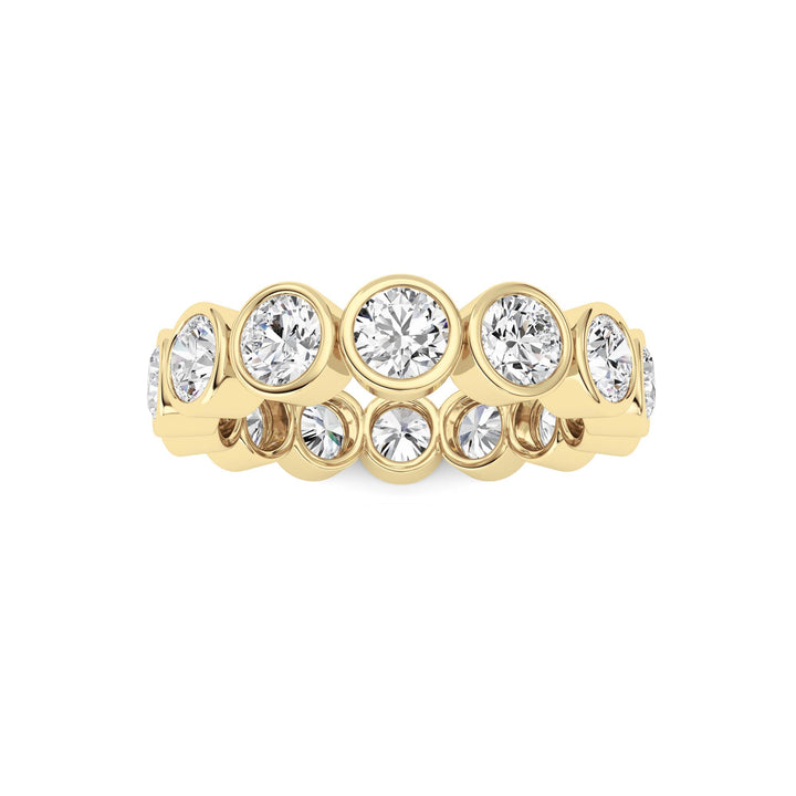 3.1Cttw Round Shaped Lab Grown Diamond (F/VS) Eternity Band Ring in 14K Gold - Size 6