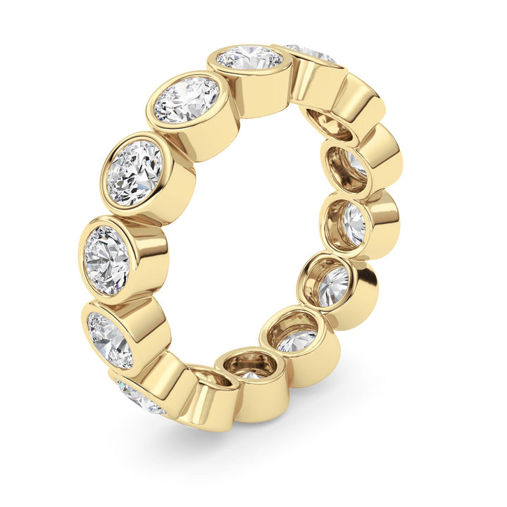 3.1Cttw Round Shaped Lab Grown Diamond (F/VS) Eternity Band Ring in 14K Gold - Size 6