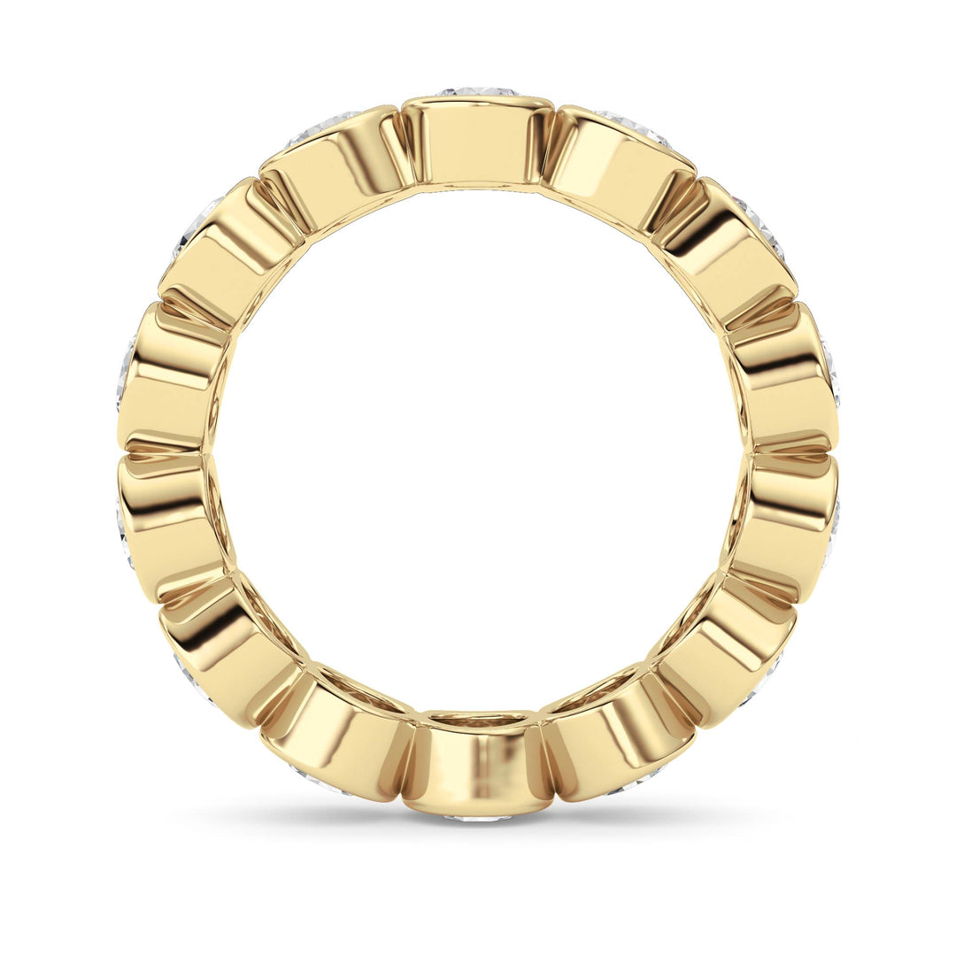 3.1Cttw Round Shaped Lab Grown Diamond (F/VS) Eternity Band Ring in 14K Gold - Size 6