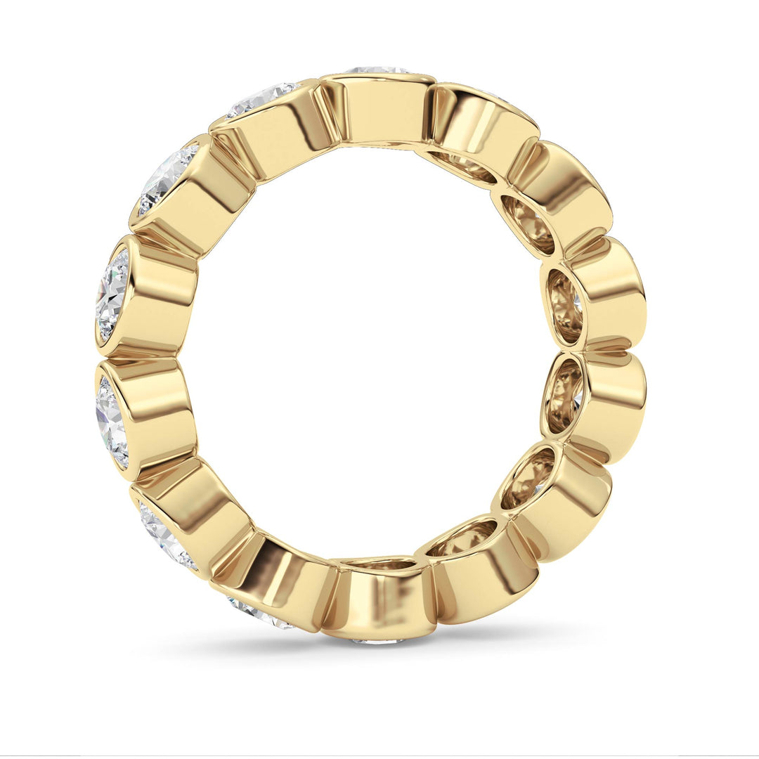 3.1Cttw Round Shaped Lab Grown Diamond (F/VS) Eternity Band Ring in 14K Gold - Size 6