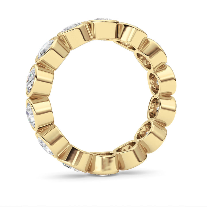 3.1Cttw Round Shaped Lab Grown Diamond (F/VS) Eternity Band Ring in 14K Gold - Size 6