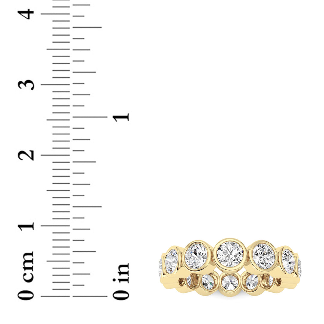3.1Cttw Round Shaped Lab Grown Diamond (F/VS) Eternity Band Ring in 14K Gold - Size 6