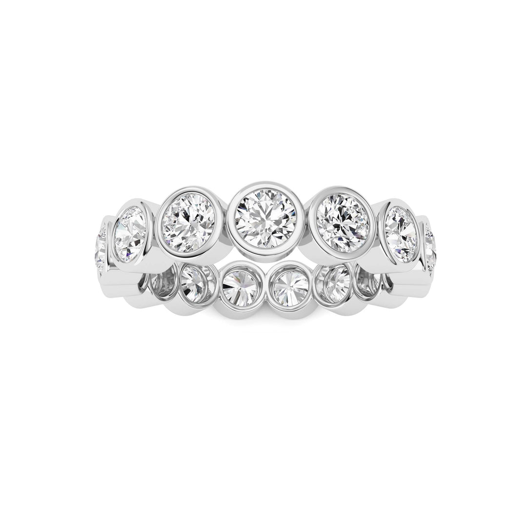 3.3Cttw Round Shaped Lab Grown Diamond (F/VS) Eternity Band Ring in 14K Gold - Size 8