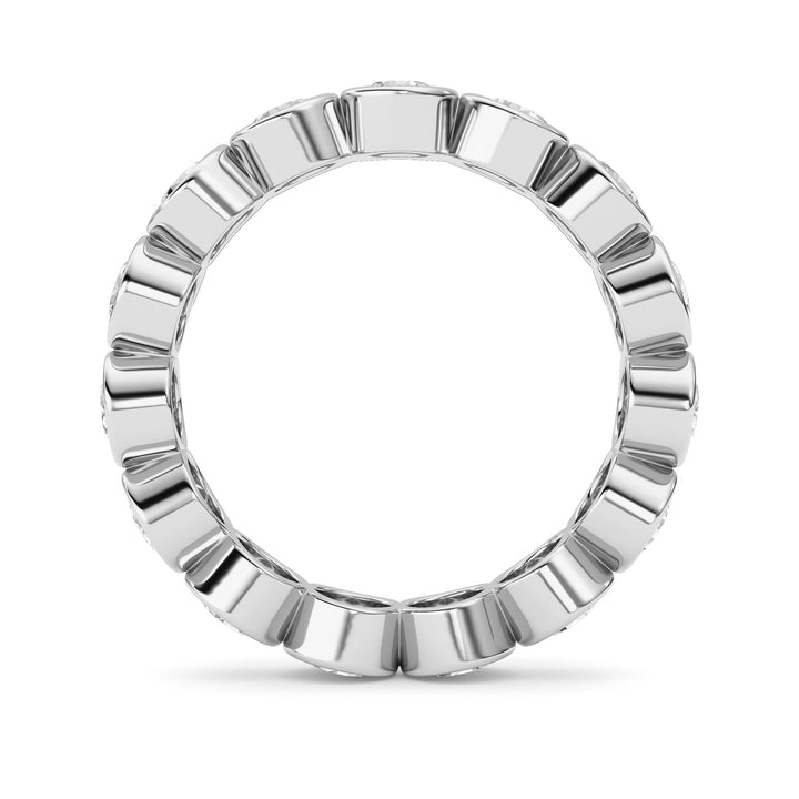 3.3Cttw Round Shaped Lab Grown Diamond (F/VS) Eternity Band Ring in 14K Gold - Size 8