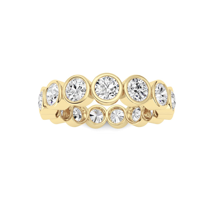 3.3Cttw Round Shaped Lab Grown Diamond (F/VS) Eternity Band Ring in 14K Gold - Size 8