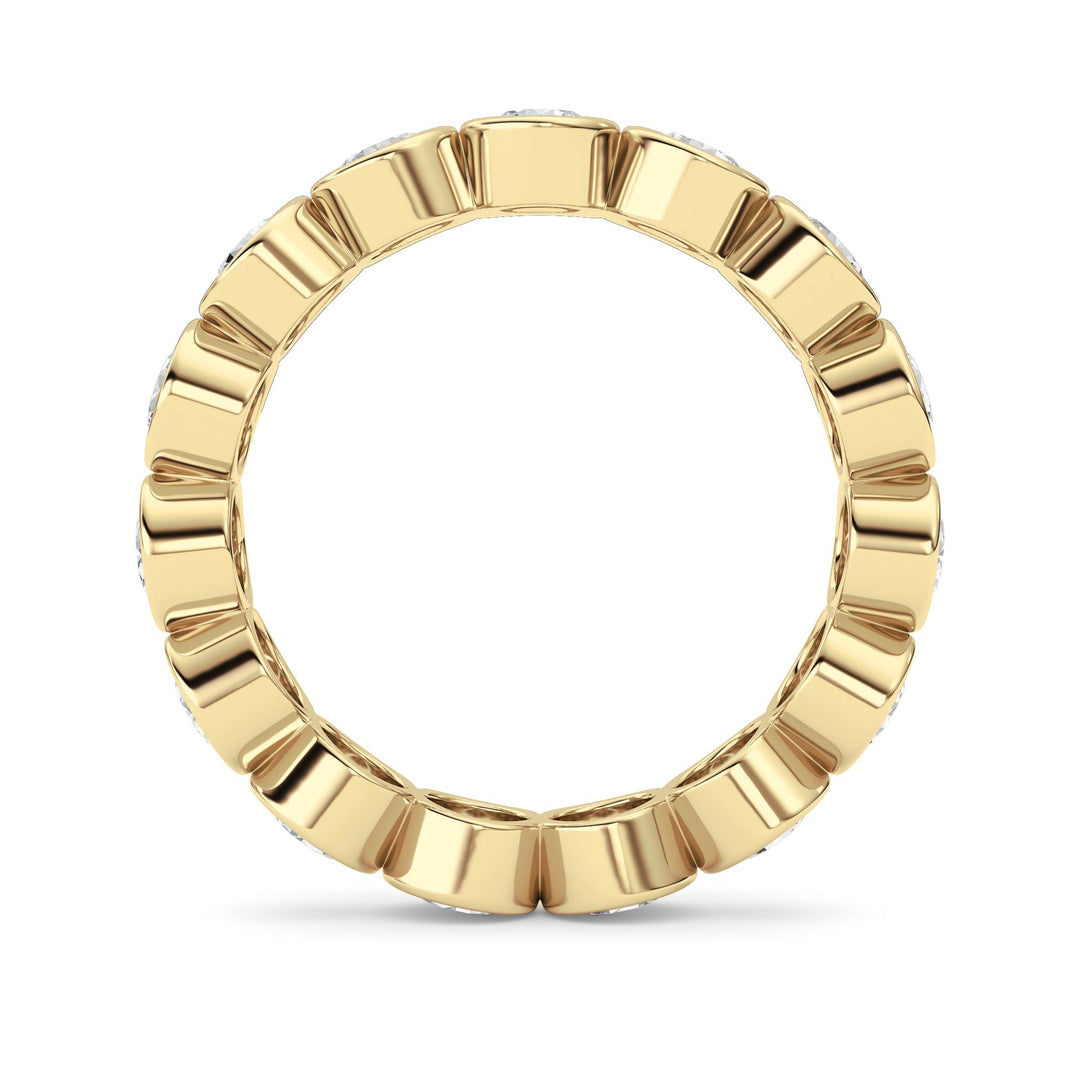 3.3Cttw Round Shaped Lab Grown Diamond (F/VS) Eternity Band Ring in 14K Gold - Size 8