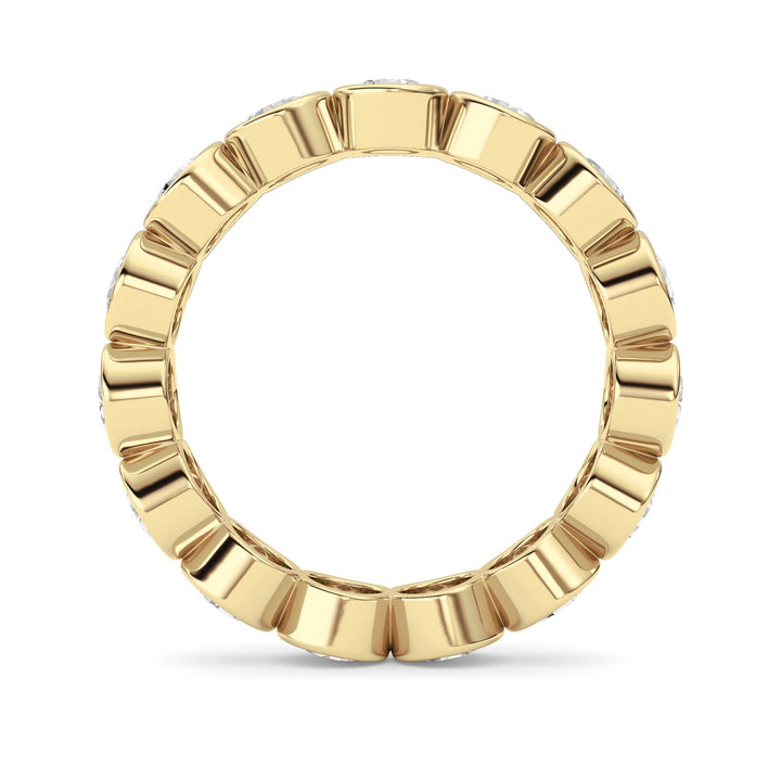 3.3Cttw Round Shaped Lab Grown Diamond (F/VS) Eternity Band Ring in 14K Gold - Size 8