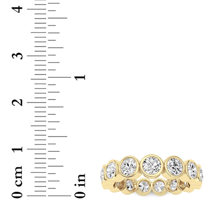 3.3Cttw Round Shaped Lab Grown Diamond (F/VS) Eternity Band Ring in 14K Gold - Size 8