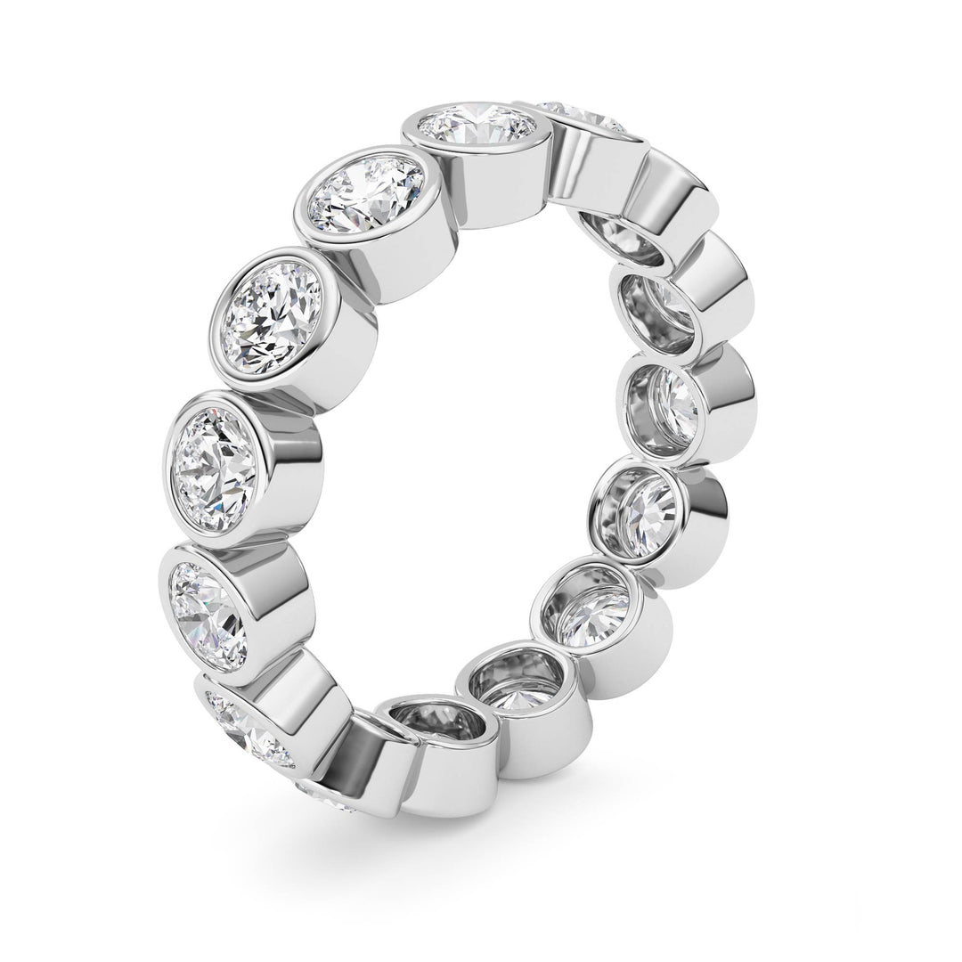3.3Cttw Round Shaped Lab Grown Diamond (F/VS) Eternity Band Ring in 14K Gold - Size 9