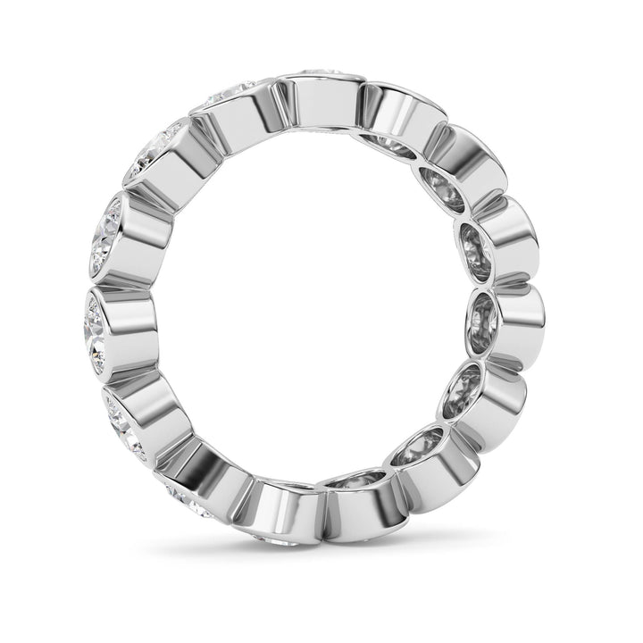 3.3Cttw Round Shaped Lab Grown Diamond (F/VS) Eternity Band Ring in 14K Gold - Size 9