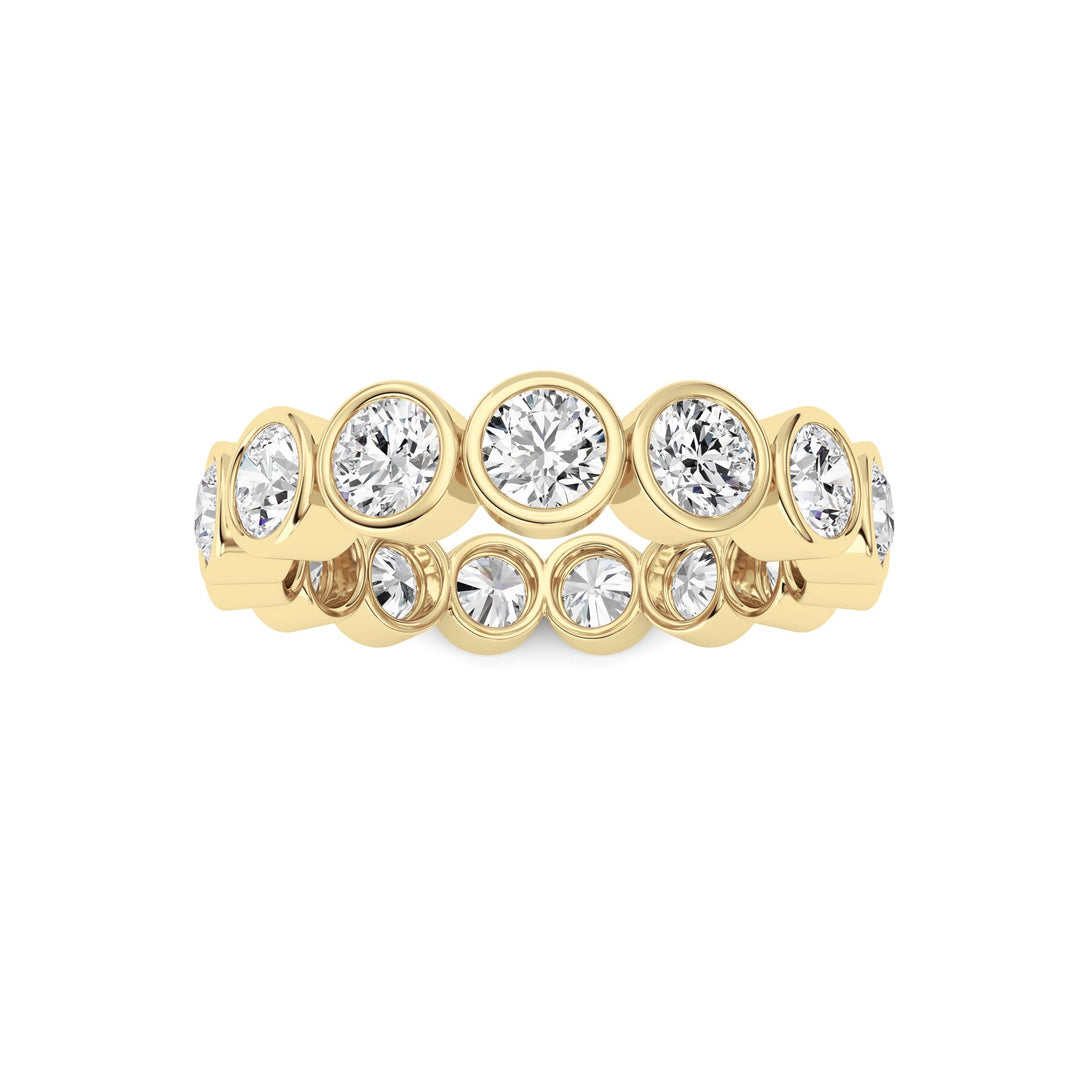 3.3Cttw Round Shaped Lab Grown Diamond (F/VS) Eternity Band Ring in 14K Gold - Size 9