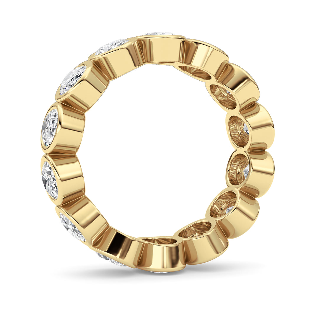 3.5Cttw Oval Shaped Lab Grown Diamond (F/VS) Eternity Band Ring in 14K Gold - Size 5