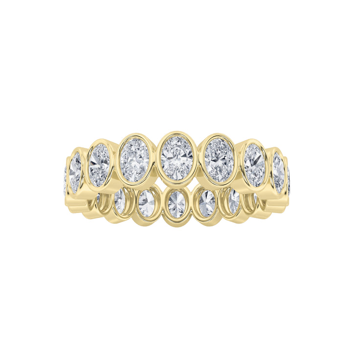 3.75Cttw Oval Shaped Lab Grown Diamond (F/VS) Eternity Band Ring in 14K Gold - Size 7