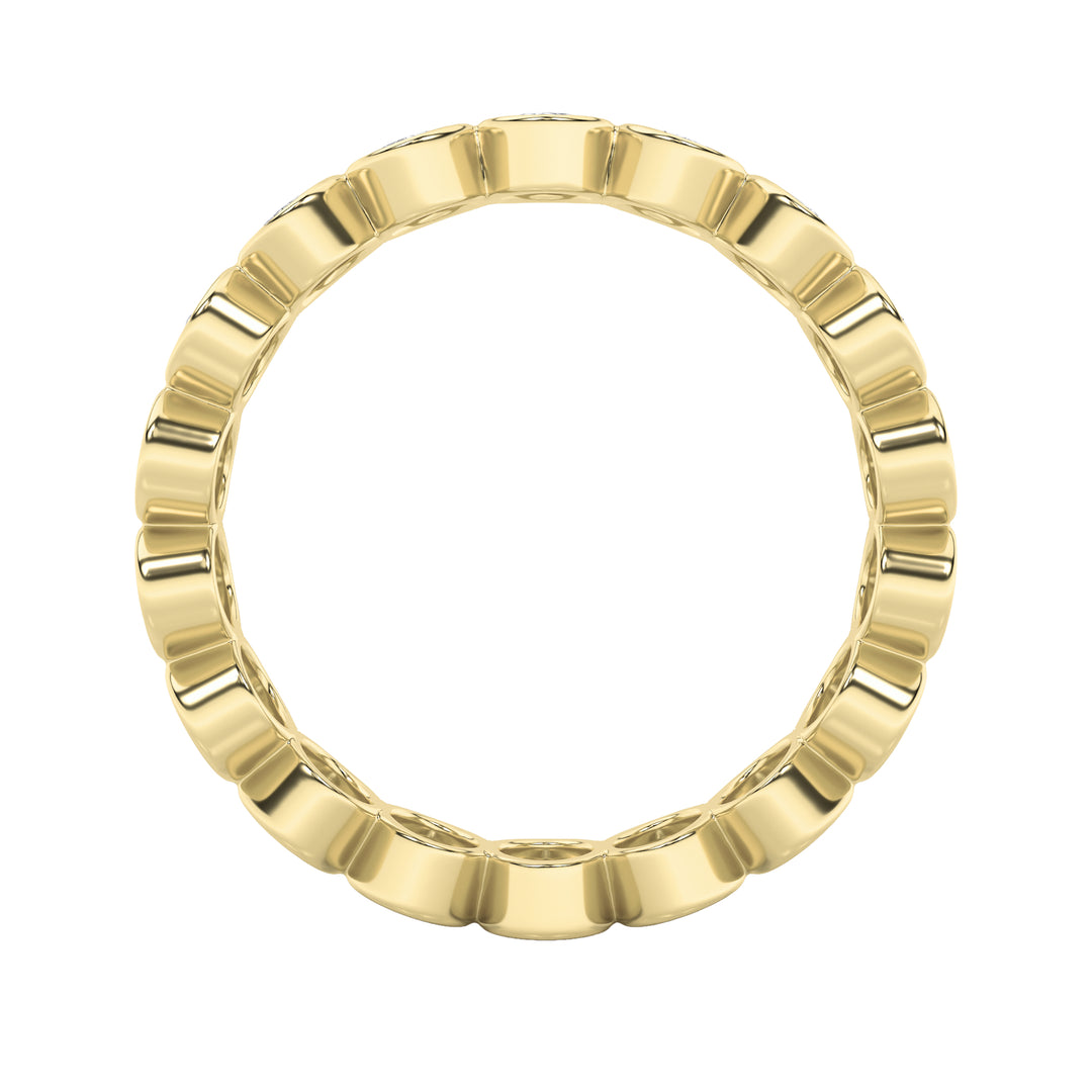 3.75Cttw Oval Shaped Lab Grown Diamond (F/VS) Eternity Band Ring in 14K Gold - Size 7