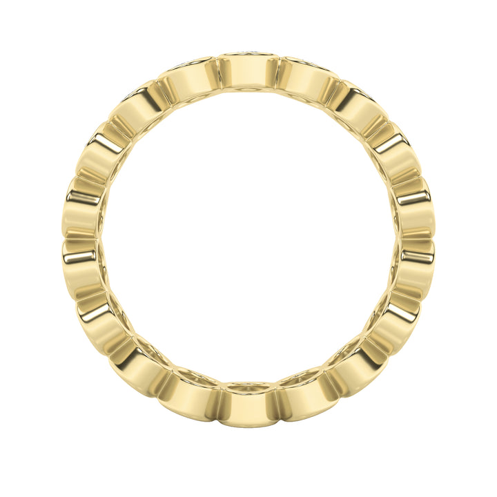 3.75Cttw Oval Shaped Lab Grown Diamond (F/VS) Eternity Band Ring in 14K Gold - Size 7