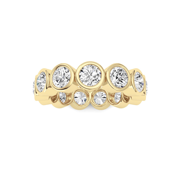 3.2Cttw Round Shaped Lab Grown Diamond (F/VS) Eternity Band Ring in 14K Gold - Size 5