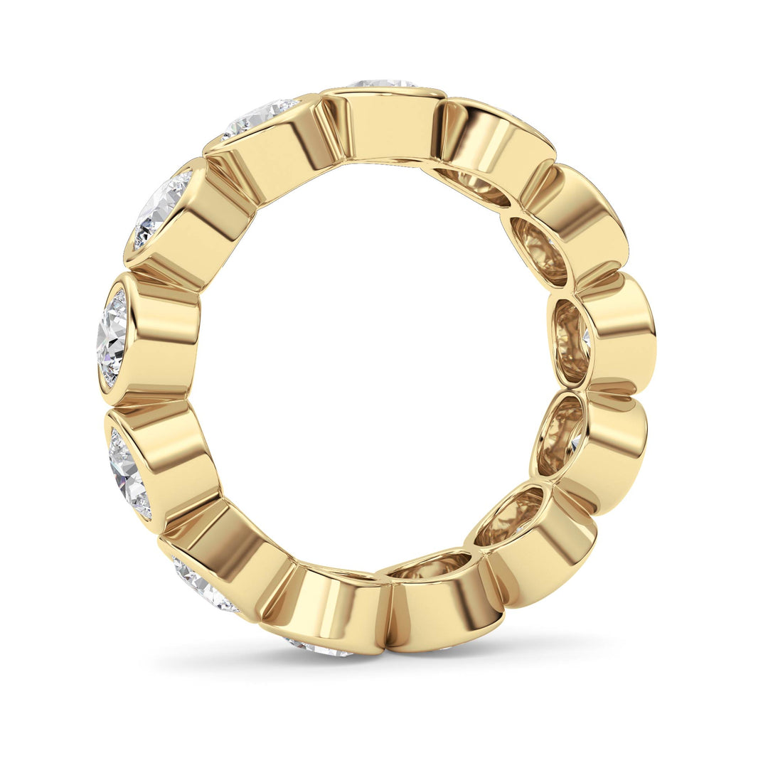 3.2Cttw Round Shaped Lab Grown Diamond (F/VS) Eternity Band Ring in 14K Gold - Size 5