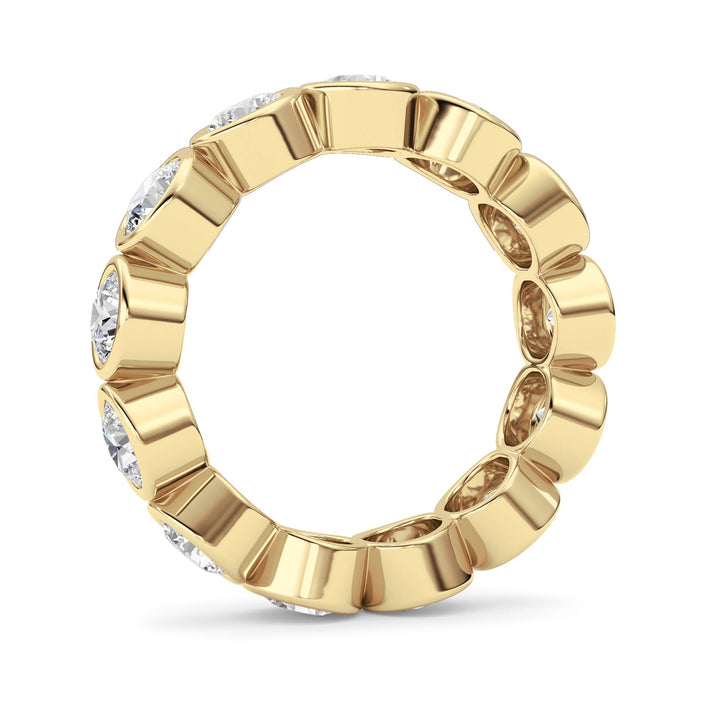 3.2Cttw Round Shaped Lab Grown Diamond (F/VS) Eternity Band Ring in 14K Gold - Size 5