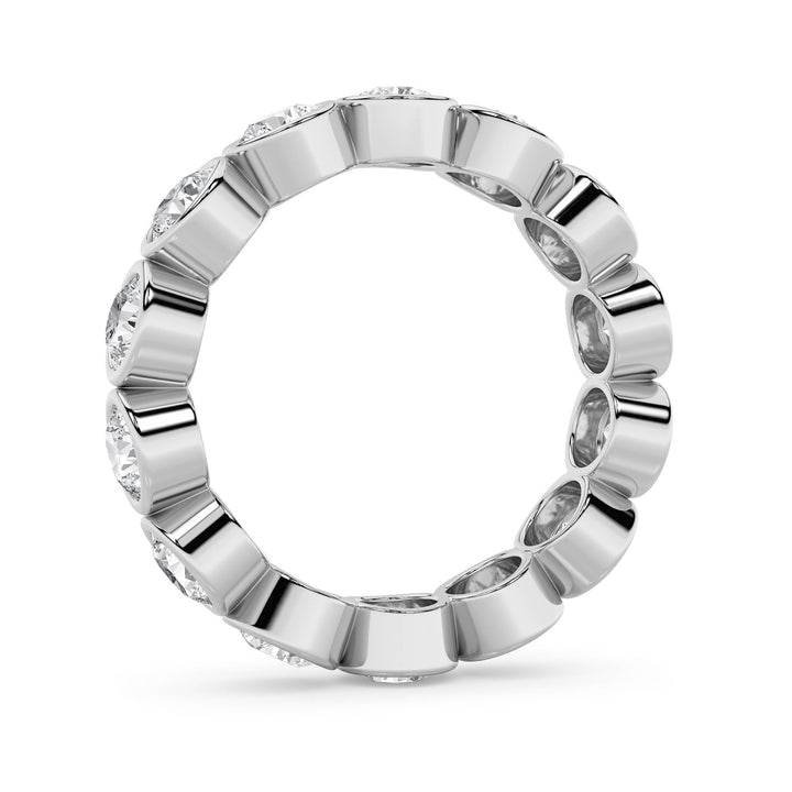 3.5Cttw Round Shaped Lab Grown Diamond (F/VS) Eternity Band Ring in 14K Gold - Size 7