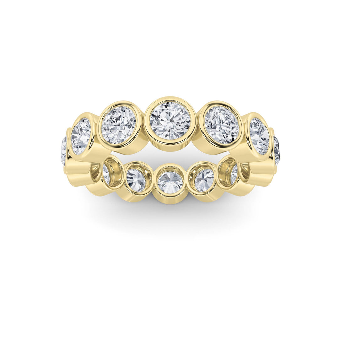 3.5Cttw Round Shaped Lab Grown Diamond (F/VS) Eternity Band Ring in 14K Gold - Size 8