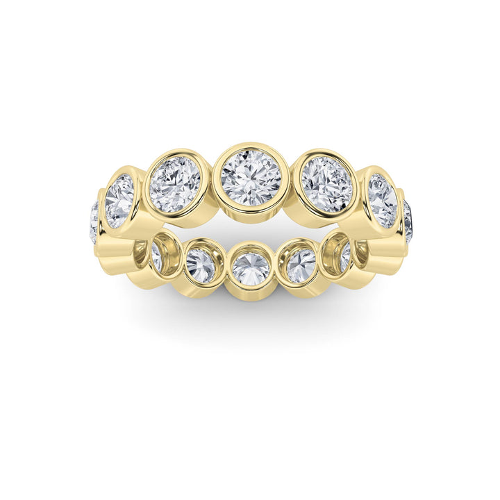 3.5Cttw Round Shaped Lab Grown Diamond (F/VS) Eternity Band Ring in 14K Gold - Size 8