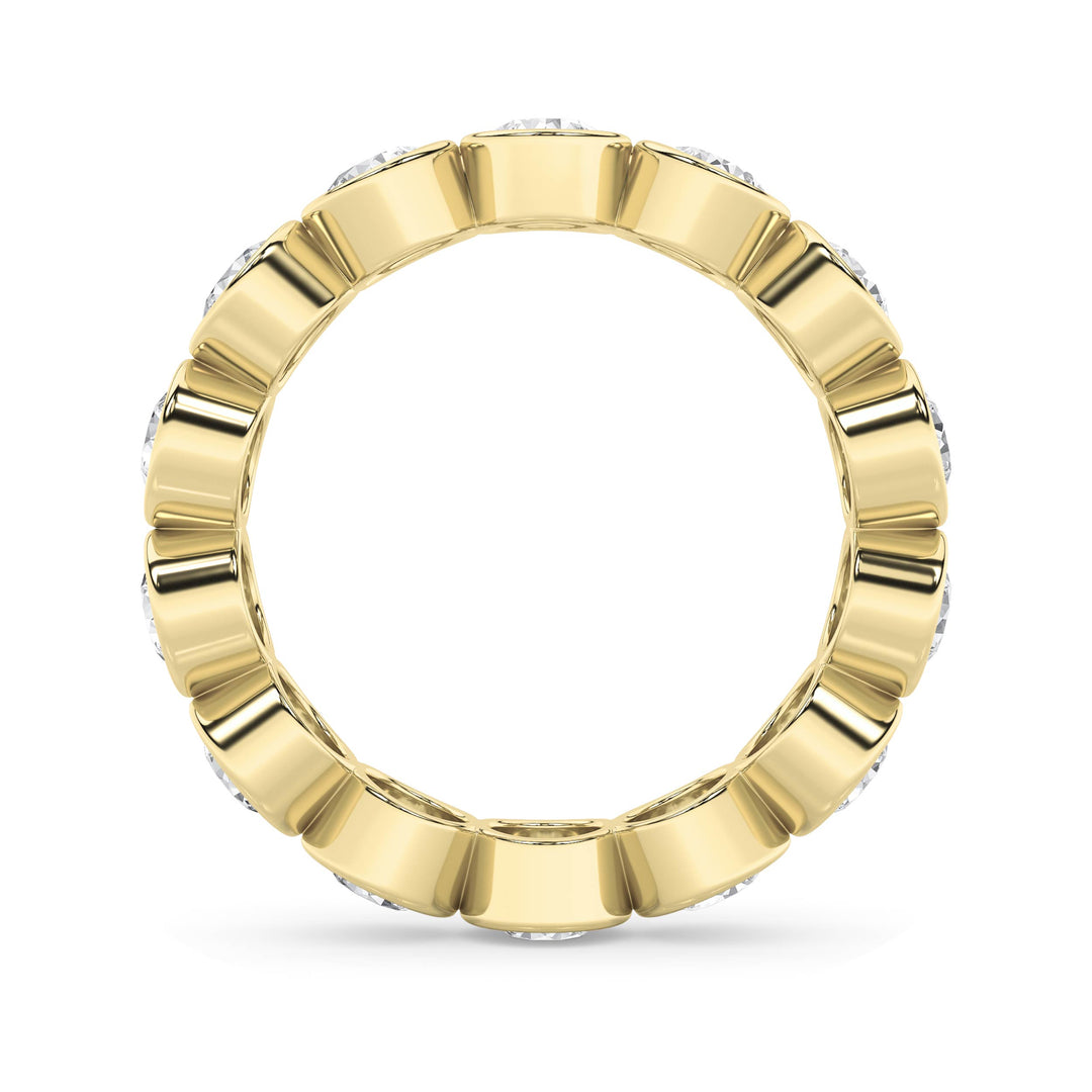 3.5Cttw Round Shaped Lab Grown Diamond (F/VS) Eternity Band Ring in 14K Gold - Size 8