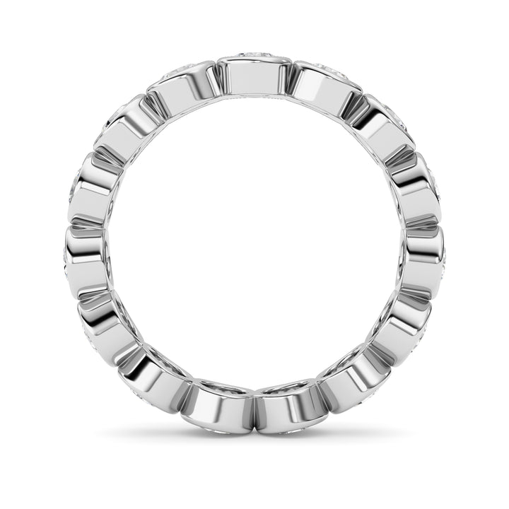 3.8Cttw Round Shaped Lab Grown Diamond (F/VS) Eternity Band Ring in 14K Gold - Size 9