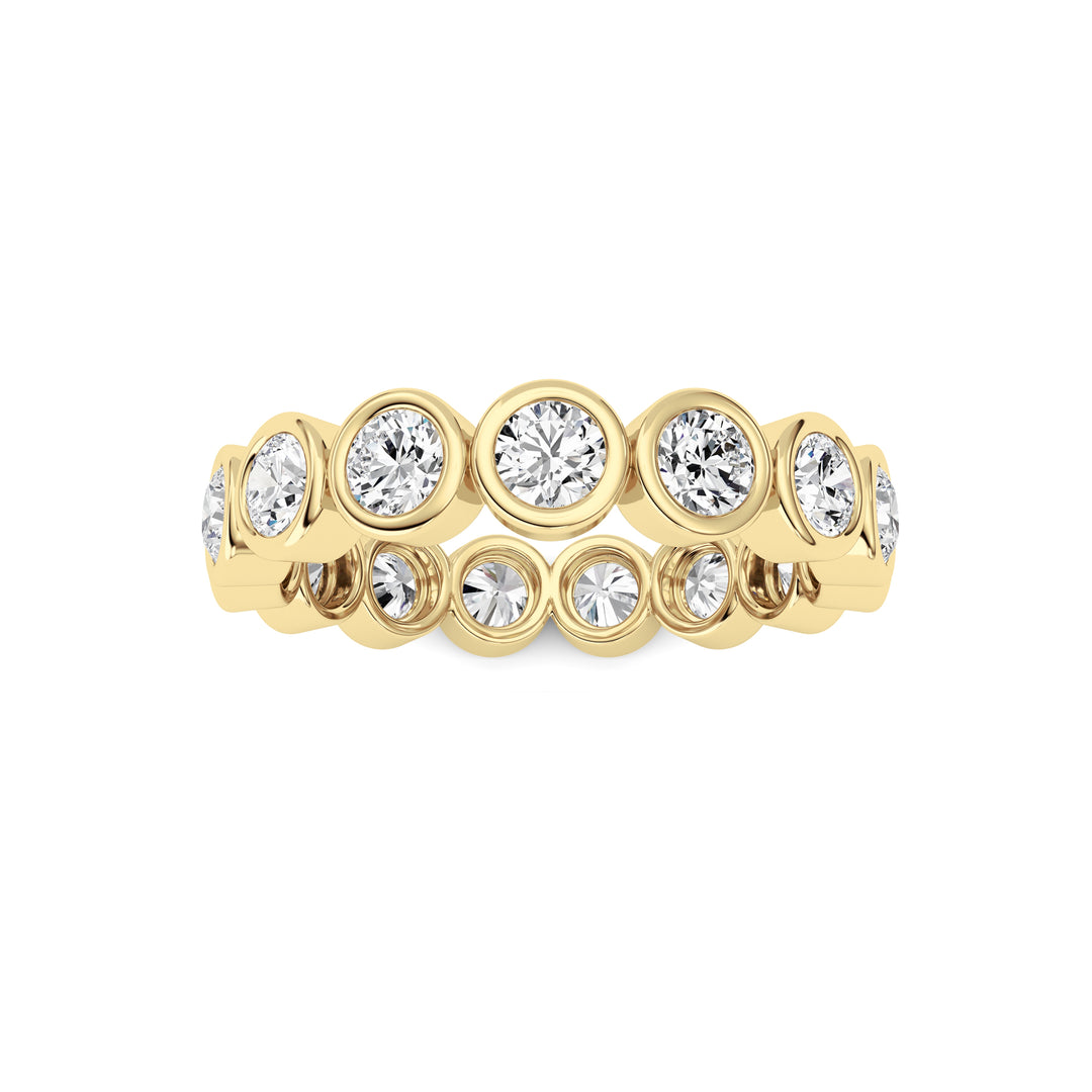 3.8Cttw Round Shaped Lab Grown Diamond (F/VS) Eternity Band Ring in 14K Gold - Size 9