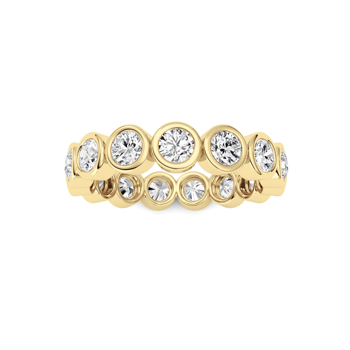 3.8Cttw Round Shaped Lab Grown Diamond (F/VS) Eternity Band Ring in 14K Gold - Size 9