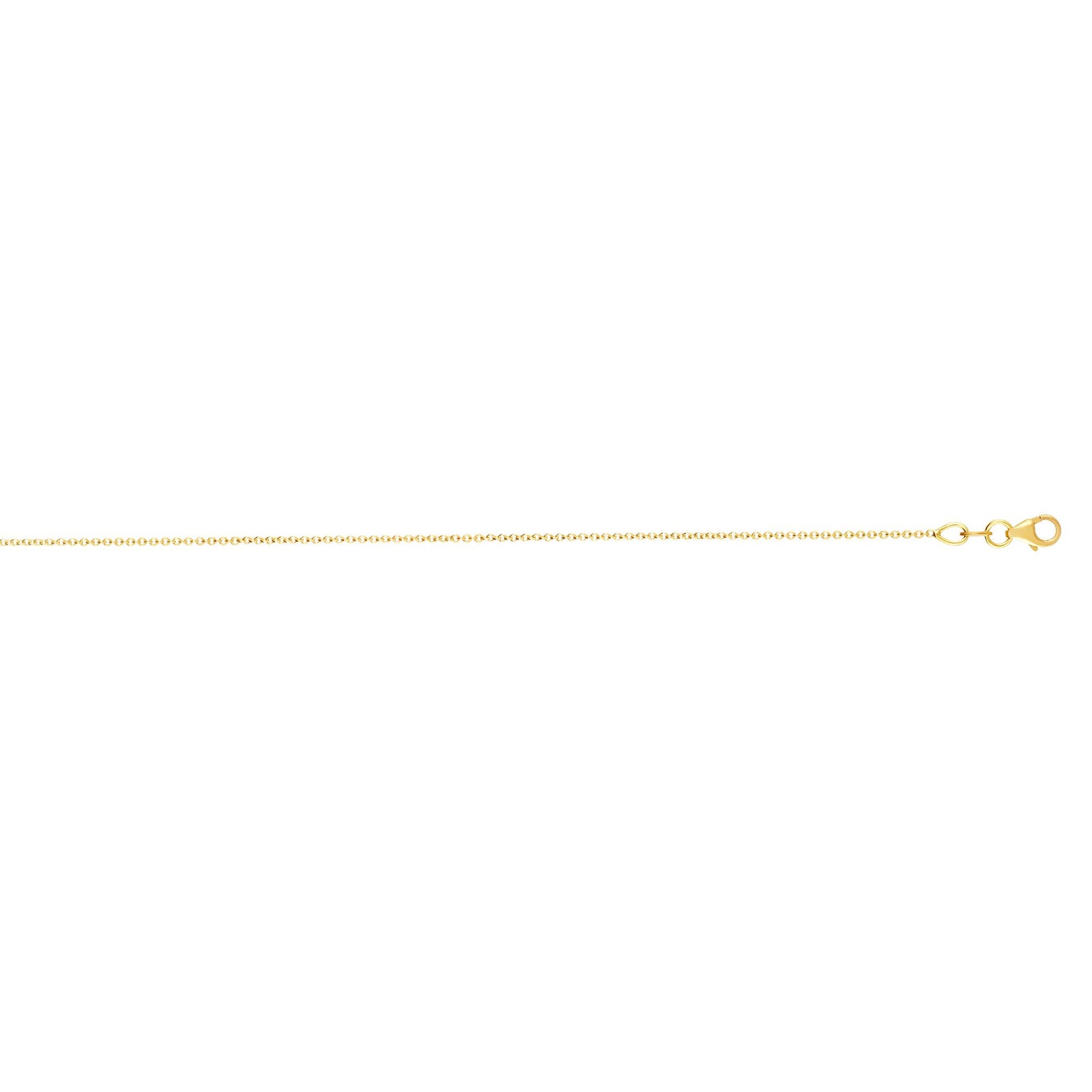 18K Gold 1.0mm Extendable Cable Chain