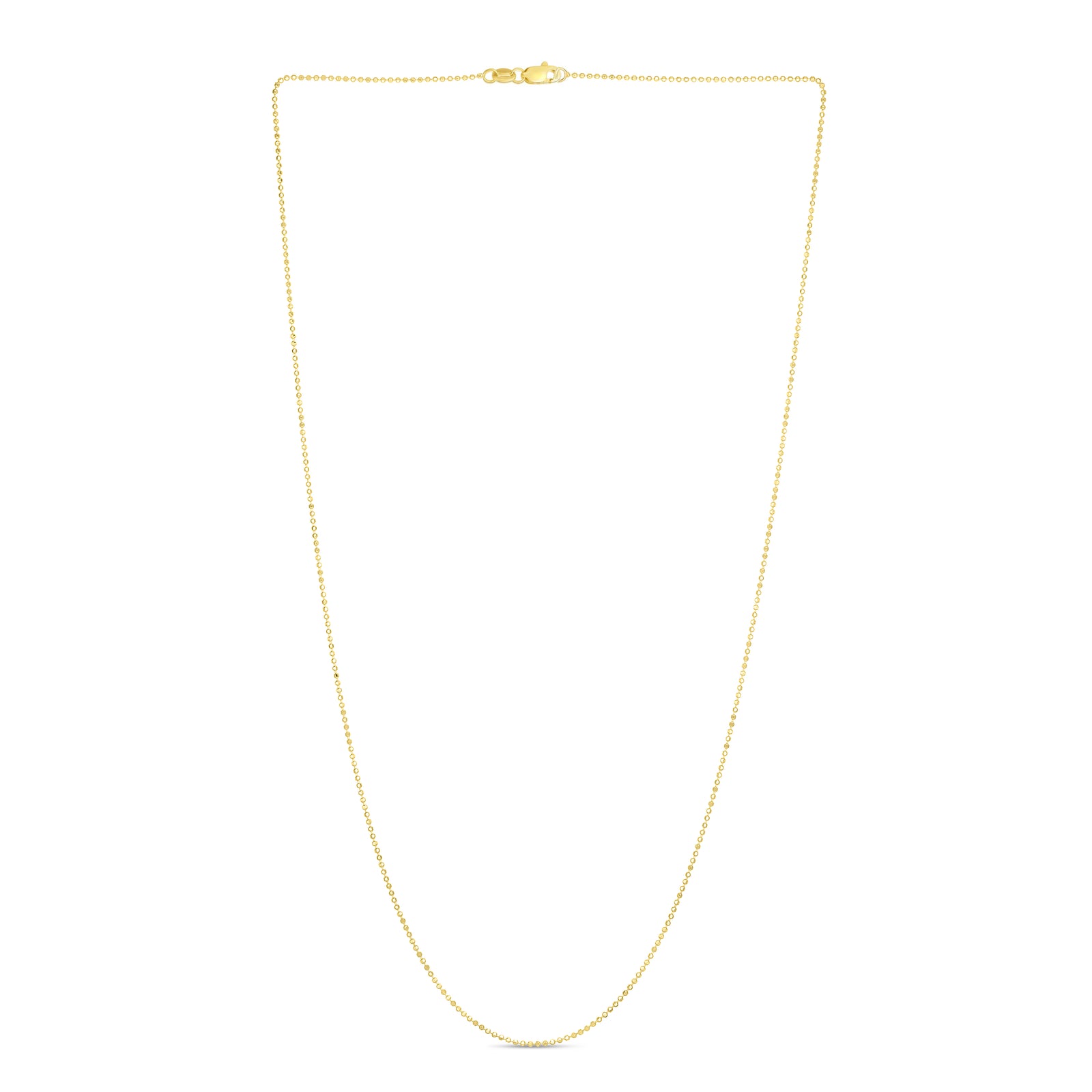 14K Gold 0.9mm Diamond Cut Bead Chain