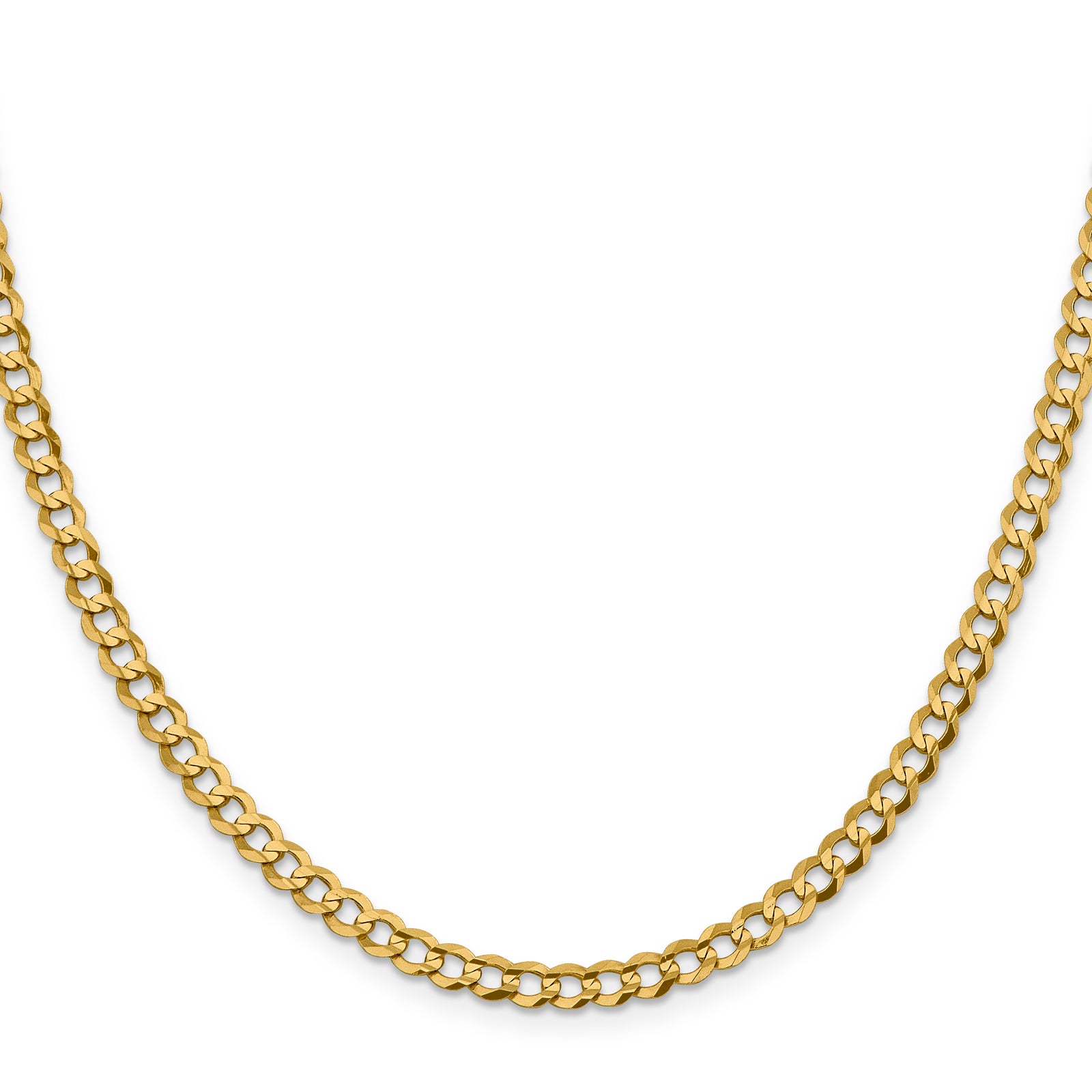 14k 4.7mm Lightweight Flat Cuban Chain