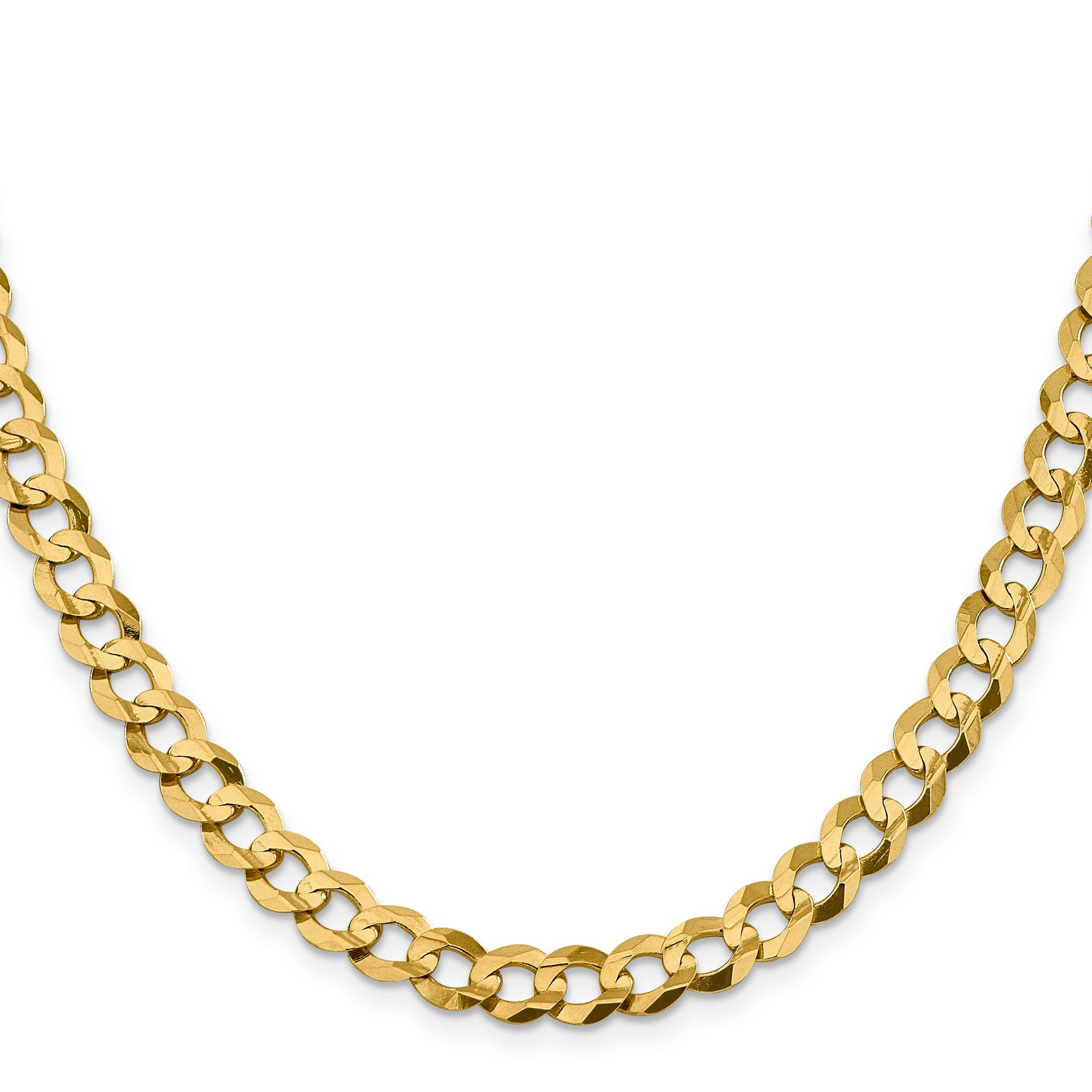 14k 8.3mm Lightweight Flat Cuban Chain