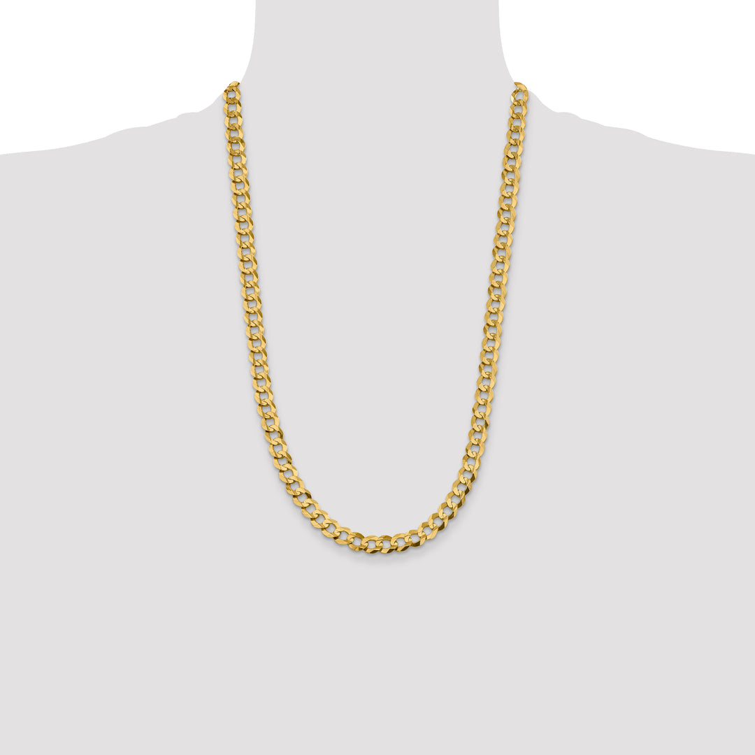14k 8.3mm Lightweight Flat Cuban Chain