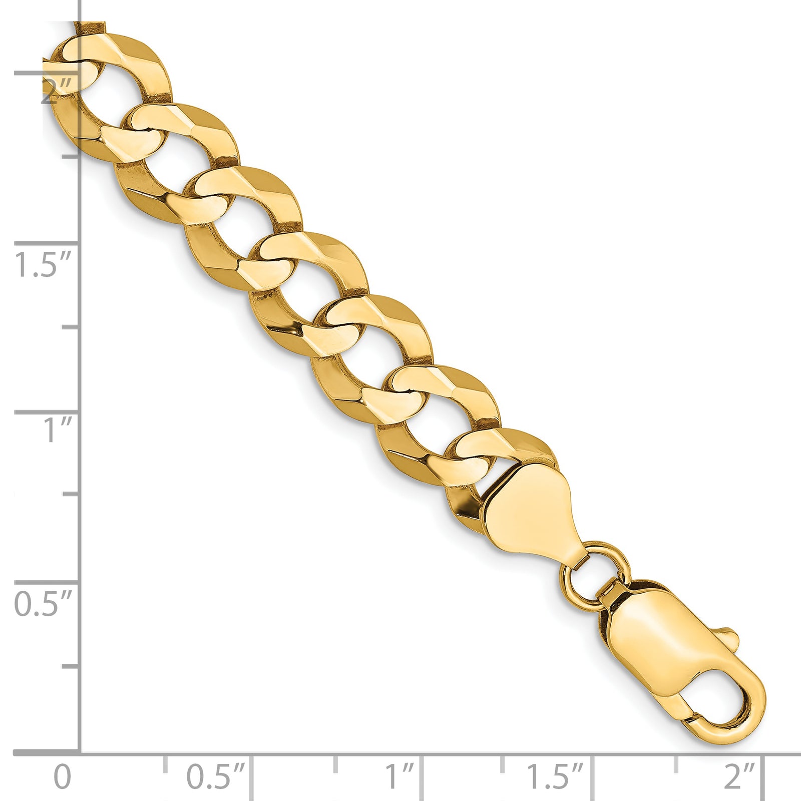 14k 8.3mm Lightweight Flat Cuban Chain