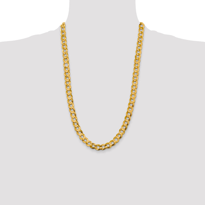 14k 9.4mm Lightweight Flat Cuban Chain