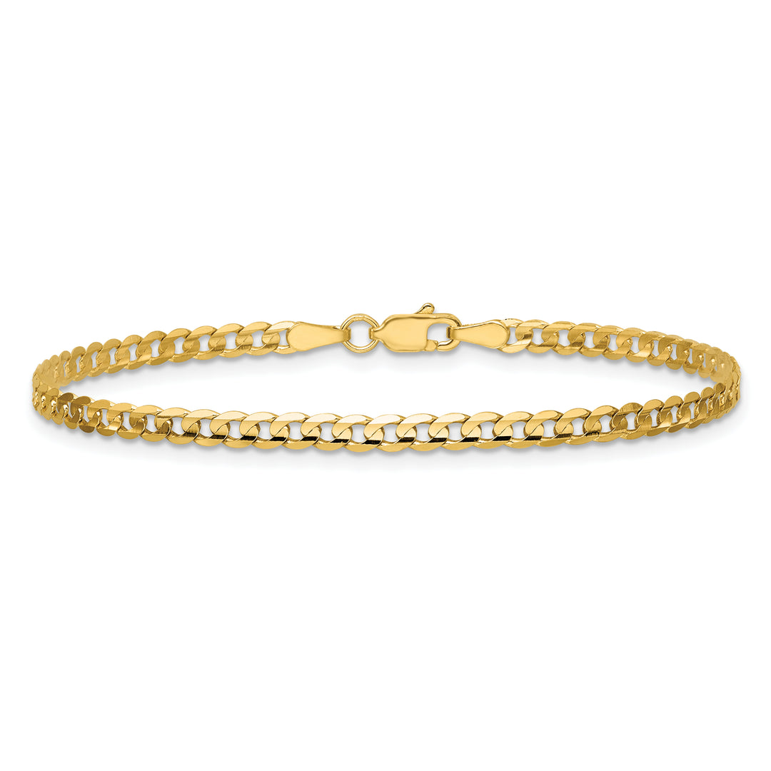 14k 3mm Open Concave Curb Chain