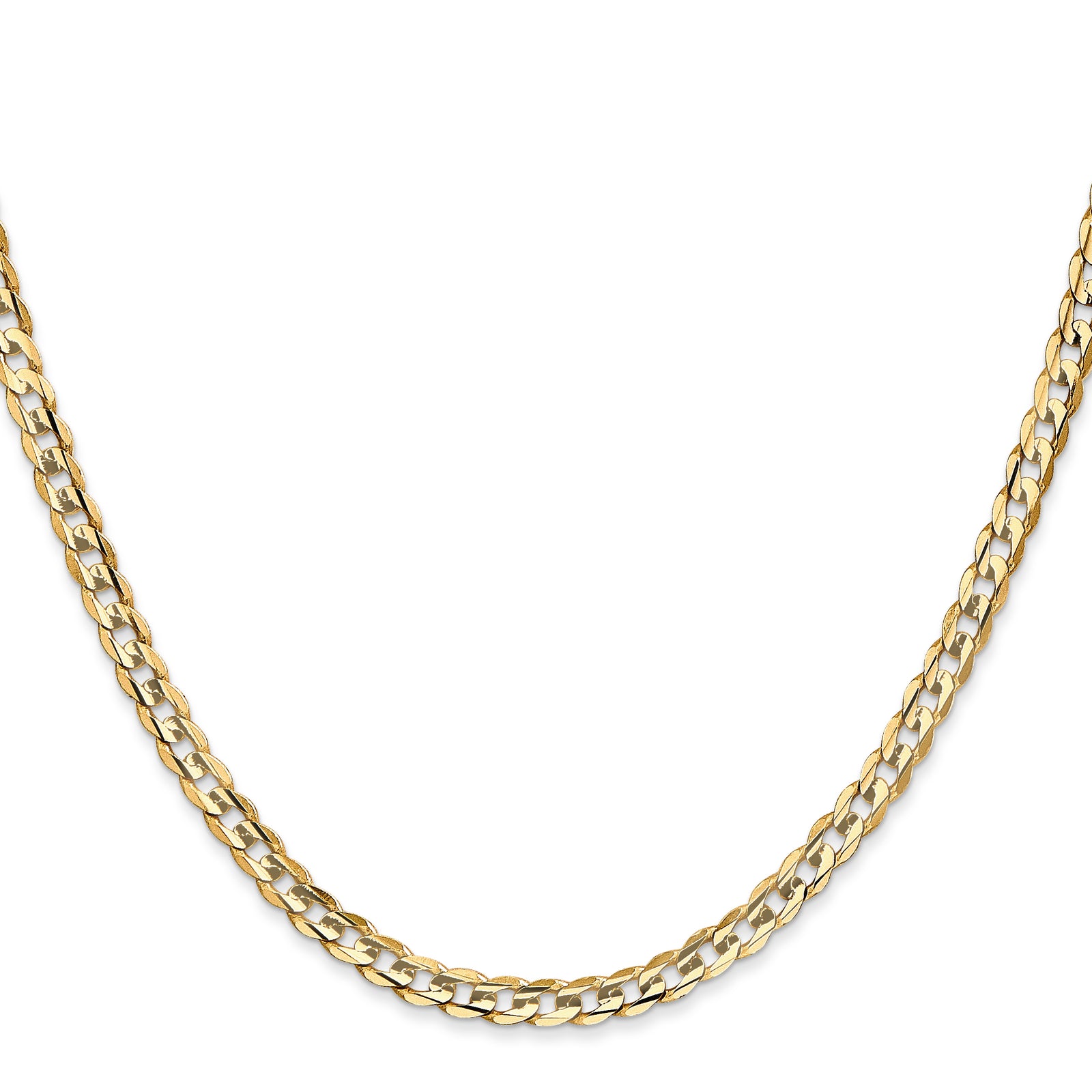 14k 3.8mm Open Concave Curb Chain