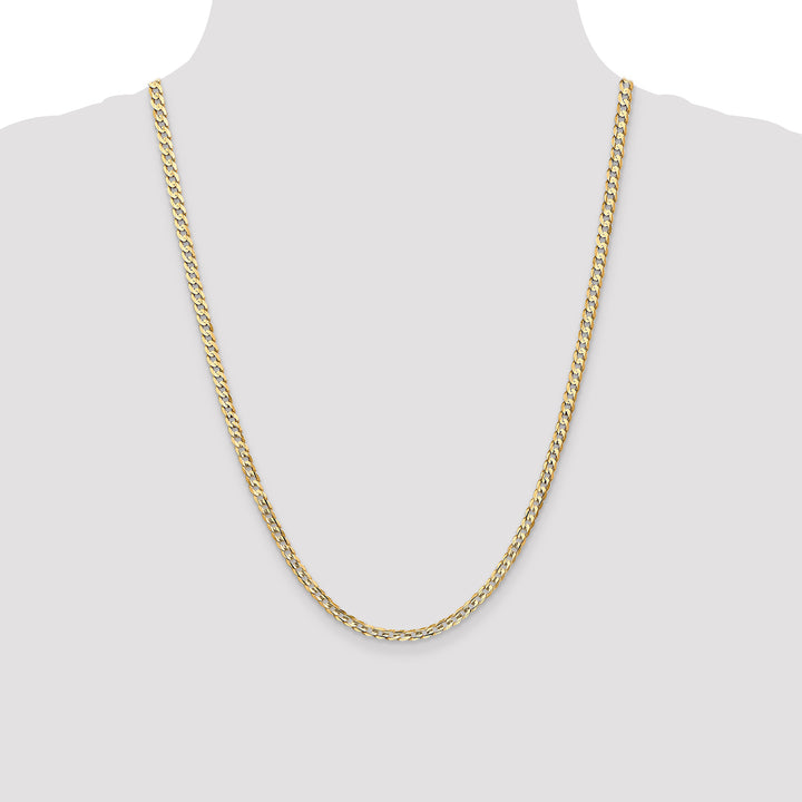 14k 3.8mm Open Concave Curb Chain