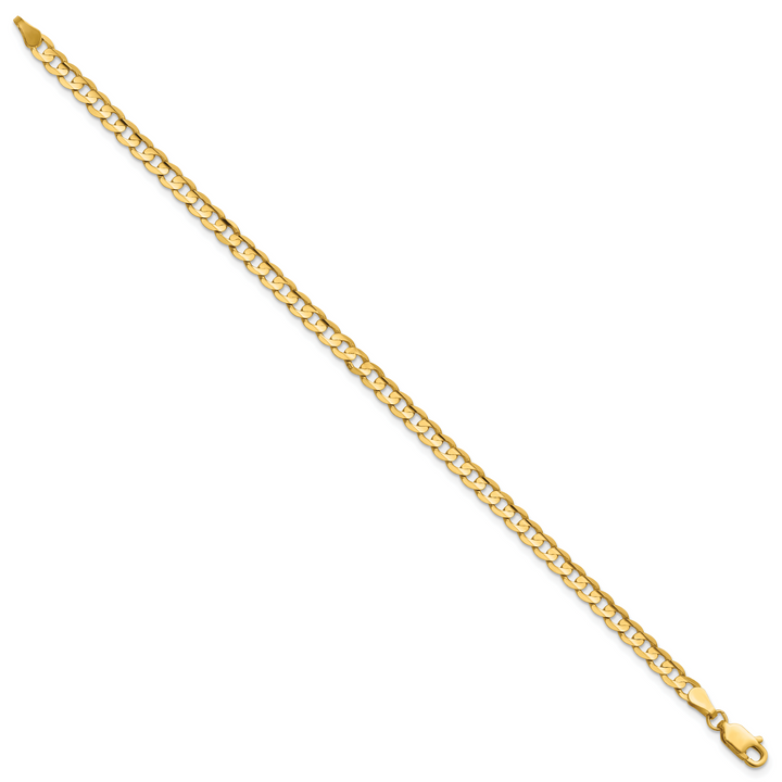 14k 3.8mm Open Concave Curb Chain