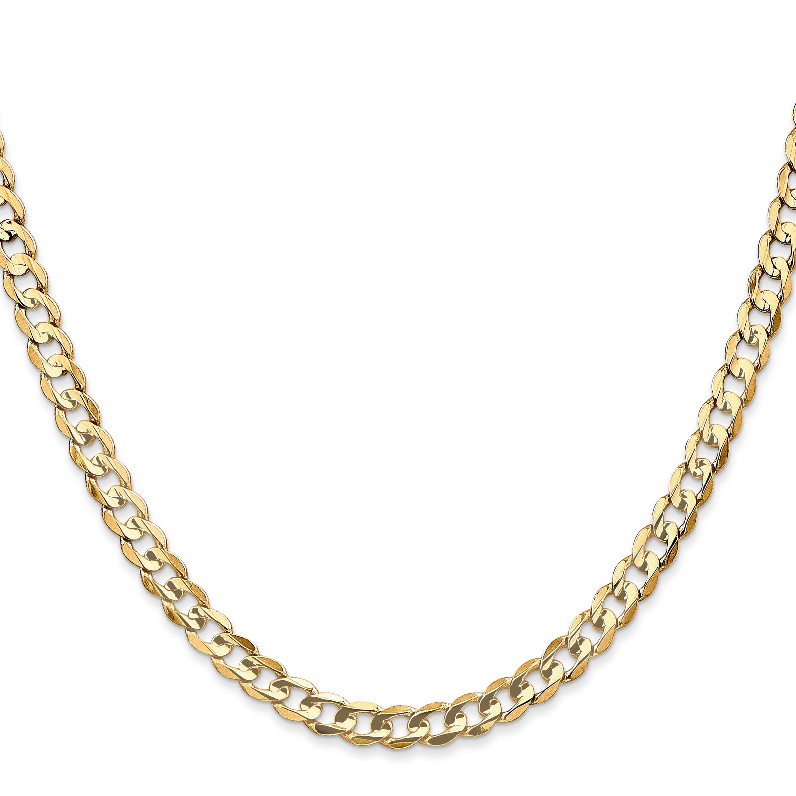 14k 4.5mm Open Concave Curb Chain